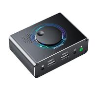 HDOYTXXM Tarjeta de sonido externa con control de volumen, adaptador USB con interfaces de 3 5 mm e interfaces USB 2.0 para PC, portátil y escritorio