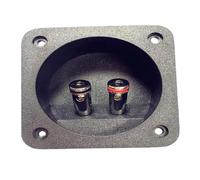 HDOYTXXM Terminales de 2 vías, conectores de copa para cajas de altavoces, subwoofer, terminales de banana, cuadradas, roscadas, color negro, conectores de muelle