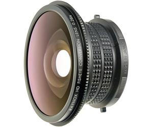 HDP-2805ES-2805ES Lente de conversión de ojo de pez diagonal de alta definición 0.28x; para videocámaras 4K/HD; compatible con tamaño de filtro de 49-52 mm; zoom de hasta 5X; vidrio óptico de alto