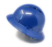 HDPE Hydro Dipped Full Wing Hard Hat con suspensión Fas-trac - azul -