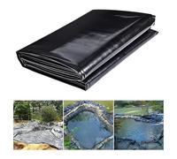 HDPE Pond Liner, Jardín Lona Estanque Membrana Natación Película Multi-tamaño Negro Heavy Duty Underlay Sellado Película para Peces Estanques Fuentes Jardín Agua Y Cascada(Size:6 * 6m,Color:20S)