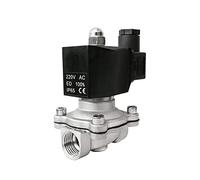 HDPHCRIUN 3/4 quot; Válvula Solenoide de Agua Acero Inoxidable, 12v, 24v, 220v, 110v, Rosca NPT Normalmente Cerrada, Bobina DIN DN20, 1 Uds(BSP-110VAC)