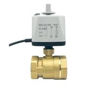 HDPHCRIUN Válvula de Bola eléctrica Normalmente Cerrada/Abierta DN15 DN20 DN25 DN50 con Interruptor Manual motorizada latón 2 vías 8 N.M Grande(Normally OPEN-110VAC,DN25)