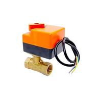 HDPHCRIUN Válvula de Bola motorizada latón 2 vías, 1/2 ", 3/4", 1", válvula eléctrica Control bidireccional 3 Cables con Interruptor Manual(BSP-220VAC,2 Inch)