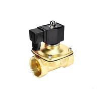 HDPHCRIUN Válvula Solenoide de 1-1/2 "DC 12v IP65 válvula solenoide latón DN40 Normalmente Cerrada a Prueba Agua(NPT-24VDC-EPDM-SEAL)