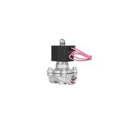 HDPHCRIUN Válvula Solenoide de Acero Inoxidable 1/2 "válvula solenoide Normalmente Cerrada Impermeable 24V 12V 220V 110V(Bsp-12vdc-viton-seal)