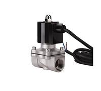 HDPHCRIUN Válvula solenoide de Fuente Acero Inoxidable 304 Normalmente Cerrada 3/4 "válvula 110V 24V 12V 24v for bajo el Agua(G-24vdc-viton-seal,45355)