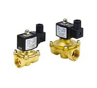 HDPHCRIUN Válvula Solenoide eléctrica de latón Normalmente Cerrada con Sello NBR/FKM DN15 DN20 DN25 12V/24V/220V 1 Uds(NBR SEAL-AC220V,DN25)
