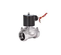 HDPHCRIUN Válvula Solenoide electrónica de 1-1/2 "válvula solenoide Acero Inoxidable 220 Normalmente Cerrada 220V 12V 24V 110V(G-24vdc-epdm-seal)