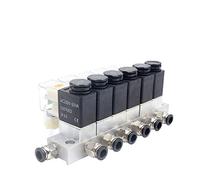 HDPHCRIUN Válvula Solenoide neumática 2V025-08 Normalmente Cerrada 12V 24V 220V válvula solenoide de 2 vías Cartucho PNEUMAT(AC220V 4 in 4 out,10F)