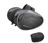 HDRTCBU Protector de Forro de Carga Bolsa Impermeable para sillín de Motocicleta/Bolsas de Viaje para Casco Lateral de Motocicleta + Cubierta para Lluvia, un par Forro de Maletero(PU Material)