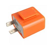 HDRTCBU Relé Intermitente Motocicleta Relé Intermitente LED Para Motocicleta De 2 Pines, Frecuencia De Señal De, Relés Indicadores Para Motocicleta(Orange)