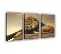 HDSDA Póster de lienzo de The King Lion para decoración de dormitorio, oficina, habitación, regalo, 50 x 75 cm