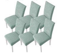 HDSDVNON Funda Universal For Silla De Restaurante Four Seasons, Juego 6 Piezas, Lavable, Antideslizante, Compatible con Asientos 14,96 A 17,71 Pulgadas Ancho(Green)