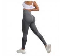 HDSDVNON Leggings De Compresión Cintura Alta For Mujer: Efecto Suavizante 3D, Control Barriga Y Levantamiento Melocotón, Pantalones Yoga Transpirables(Grau,XXL)