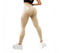 HDSDVNON Leggings De Compresión Cintura Alta For Mujer: Efecto Suavizante 3D, Control Barriga Y Levantamiento Melocotón, Pantalones Yoga Transpirables(Khaki,XXL)