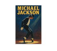 HDSHJFIK Póster artístico de Michael Jackson de la leyenda de la música rock a color, pintura decorativa en lienzo, póster de pared e imagen artística moderna para decoración de dormitorio familiar