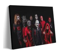 HDSHJFIK Póster decorativo de metal pesado para miembros de la banda Slipknot, lienzo para pared e impresión artística moderna de decoración de dormitorio familiar, 60 x 90 cm