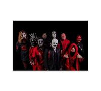 HDSHJFIK Póster decorativo de metal pesado para miembros de la banda Slipknot, lienzo para pared e impresión artística moderna para decoración de dormitorio familiar, 40 x 60 cm