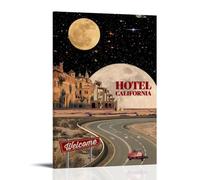 HDSHJFIK Póster decorativo de The Eagles Hotel California, lienzo decorativo para pared e imagen artística moderna para decoración de dormitorio familiar, 20 x 30 cm