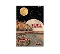 HDSHJFIK Póster decorativo de The Eagles Hotel California, lienzo para pared e impresión artística moderna, decoración de dormitorio familiar, 60 x 90 cm