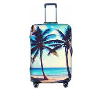 HDSKFNS Beach Palm Trees 1 funda estampada para maleta, funda de equipaje de viaje, para maletas de 18 a 32 pulgadas, White, L