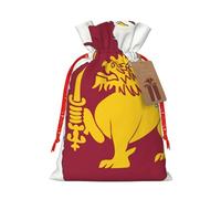 HDSKFNS Bolsa de arpillera de Navidad con diseño de mapa de la bandera de Sri Lanka, bolsa de Navidad con cordón, para vacaciones, Año Nuevo, fiesta, hogar, oficina, embalaje