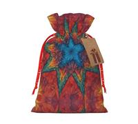 HDSKFNS Colorful Star 1 - Bolsa de arpillera de Navidad con cordón, para vacaciones, Año Nuevo, fiesta, hogar, oficina, embalaje