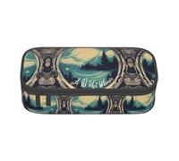 HDSKFNS Estuche para lápices con texto en inglés "Not All Who Wander Are Lost", estuche para lápices de artistas, rotuladores, gran capacidad, perfecto para viajes de trabajo