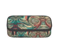 HDSKFNS Estuche para lápices con texto en inglés "Not All Who Wander Are Lost", estuche para lápices de artistas, rotuladores, gran capacidad, perfecto para el trabajo y viajes