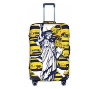 HDSKFNS - Funda de maleta impresa New York City para maletas, 45,7 a 81,3 cm, blanco, L