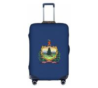 HDSKFNS Funda para maleta de viaje con estampado de bandera del estado de Vermont para maletas de 18 a 32 pulgadas, Blanco, S