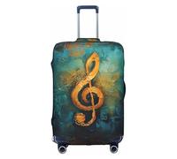 HDSKFNS Fundas de maleta con estampado de símbolo de música para maleta, funda de equipaje de viaje, para maletas de 45,7 a 81,3 cm, Blanco, Small