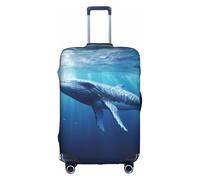 HDSKFNS Fundas para maletas de viaje con estampado de ballena y mamíferos oceánicos para maletas de 18 a 32 pulgadas, White, S