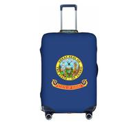 HDSKFNS Fundas para maletas de viaje con estampado de bandera del estado de Idaho para maletas de 18 a 32 pulgadas, Blanco, L