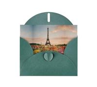 HDSKFNS Hermosas tarjetas de felicitación impresas de la Torre Eiffel de París de 6 x 4 pulgadas, tarjetas de papel perlado con sobres, para cumpleaños, boda, condolencias