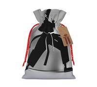 HDSKFNS Impresionante bolsa de arpillera de Navidad para hombre, bolsa de Navidad con cordón, para vacaciones, Año Nuevo, fiesta, hogar, oficina, embalaje