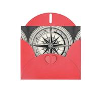 HDSKFNS Law of the Compass Navigation - Tarjetas de felicitación impresas de 15,2 x 10,2 cm, tarjetas de papel perlado con sobres, para cumpleaños, boda, condolencias