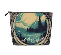 HDSKFNS Not All Who Wander Are Lost 1 imprimir bolsa de cosméticos bolsa de maquillaje para mujeres viaje bolsa de maquillaje con cremallera ideal para uso diario viajes