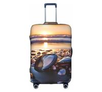 HDSKFNS Ocean Beach - Fundas para maletas de viaje con estampado de perlas y mejillones para maletas de 45,7 a 81,3 cm, White, M