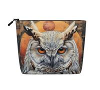 HDSKFNS Owl Beliefs - Bolsa de maquillaje para mujer, bolsa de maquillaje de viaje con cremallera, ideal para uso diario, viajes, color negro, talla única