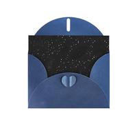 HDSKFNS Tarjetas de felicitación con estampado brillante negro de 15,2 x 10,2 cm, tarjetas de papel perlado con sobres, para cumpleaños, boda, condolencias