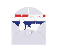HDSKFNS Tarjetas de felicitación con impresión de mapa de la bandera de Tailandia, tarjetas de papel perlado de 15,2 x 10,2 cm con sobres, para cumpleaños o boda
