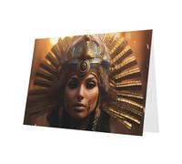 HDSKFNS Tarjetas de felicitación impresas de la serie de la tribu del antiguo Egipto de 15,2 x 10,2 cm, tarjetas de papel perlado con sobres, para cumpleaños, boda, condolencias