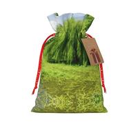 HDSKFNS Willow Tree - Bolsa de arpillera de Navidad con cordón, para vacaciones, Año Nuevo, fiesta, hogar, oficina, embalaje