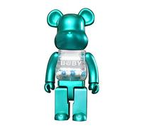 HDSLURIO Bearbrick, 400% Oso violento figurita Verde Ornamento Oficina/Estuche de exposición Escultura Estatua Nunca 28cm/11in