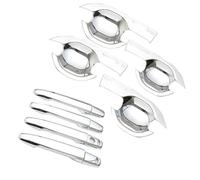 HDSNWG Cubierta Cromada De Manija Puerta Llave Inteligente/pegatina Embellecedora Cuenco Para M&itsubishi Para Outlander 2013-2017 Moldura Guarnición Coche Protección(R18)