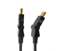 HDSupply Cable HDMI 1.4 de alta velocidad con Ethernet (HEAC), 4K 30 Hz, 1,50 m, contactos chapados en oro, conectores giratorios, doble blindaje, negro