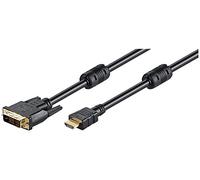 HDSupply Cable HDMI/DVI de alta velocidad con Ethernet (HEAC), 10,0 m, conectores chapados en oro, HDMI 1.3 (1080p 60 Hz), filtro de ferrita, 10,2 GB/s, negro