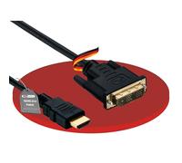 HDSupply Cable HDMI/DVI de alta velocidad con Ethernet (HEAC), 2,00 m, conectores chapados en oro, HDMI 1.3 (1080p 60 Hz), filtro de ferrita, 10,2 GB/s, negro
